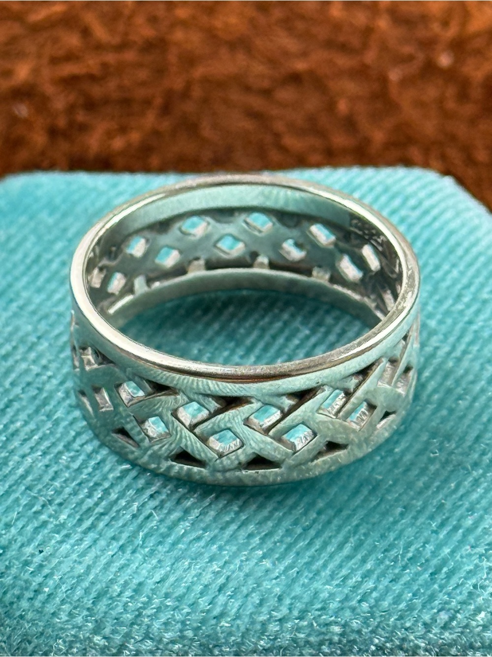 Sterling Silver Braided Band Ring - Silver ring size 7.5